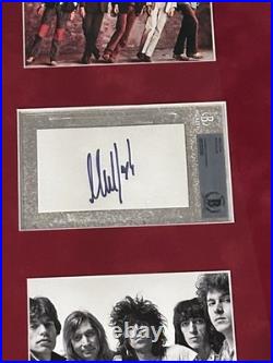 Mick Taylor Signed Rolling Stones Autographed Cut Slabbed Framed Collage Beckett