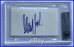 Mick Taylor signed index card the rolling stones autographed beckett coa slabbed