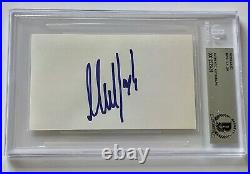 Mick Taylor signed index card the rolling stones beckett coa slab autographed