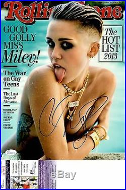 Miley Cyrus Signed 11x14 Photo with JSA COA #Q70660 Rolling Stone