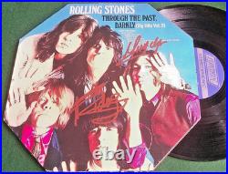 Musician Signed Auto ROLLING STONES Through The Past, Darkly LONDON LP VG+++