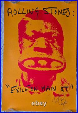 NM+ SIGNED Ltd Edition Rolling Stones 3 Ball Charlie Exile on Main St AOR Poster