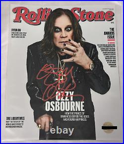 OZZY OSBOURNE 8x10 PHOTO ROLLING STONE COVER AUTHENTICATED AUTOGRAPH & COA