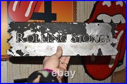 One of a KIND ROLLING STONES Metal SIGN Chippy PAINT WICKED