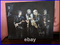Original Oil Painting Paint it Black Rolling Stones style by Zoe James-Williams