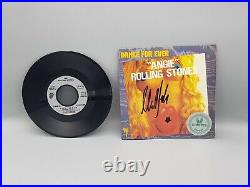 Original Rolling Stones France Angie 7 hand signed by Mick Tayler on front