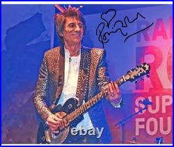 Original Signed Photo of Ronnie Wood The Rolling Stones 10x8 with COA