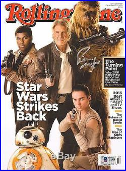PETER MAYHEW Signed Star Wars ROLLING STONE Magazine BECKETT BAS #C12434
