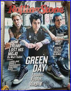 POSTER GREEN DAY ROLLING STONE Magazine cover SIGNED autographed promotional'16
