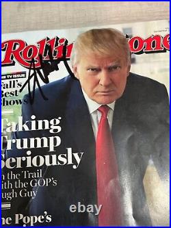 PRESIDENT DONALD TRUMP SIGNED ROLLING STONE MAGAZINE 2016 RARE AUTOGRAPH WithCOA