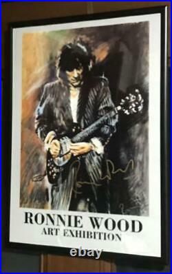 PRINT ROLLING STONES Ronnie Wood with Autograph ART EXHIBITION Not have frames
