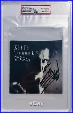 PSA/DNA Rolling Stones KEITH RICHARDS Autographed Signed MAIN OFFENDER CD Album