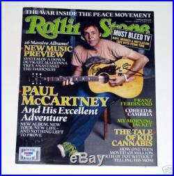 Paul McCartney Autograph Signed Rolling Stone Beatles PROOF PSA DNA Authentic
