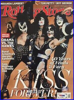 Paul Stanley Signed Autographed Rolling Stone Magazine KISS PSA/DNA COA