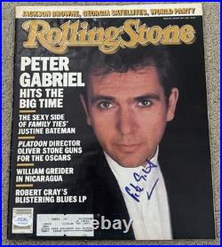 Peter Gabriel Signed Autographed 1987 Vintage Rolling Stone Magazine PSA/DNA