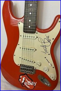 RARE Charlie Watts Rolling Stones Signed Guitar + COA AUTOGRAPH THE STONES