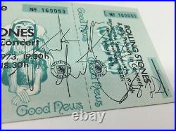 RARE Charlie Watts Rolling Stones Signed Replica Ticket + COA AUTOGRAPH SASIGNED