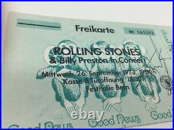 RARE Charlie Watts Rolling Stones Signed Replica Ticket + COA AUTOGRAPH SASIGNED