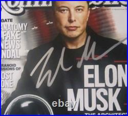 RARE ELON MUSK SIGNED AUTOGRAPHED ROLLING STONE 8x10 COVER PHOTO TESLA SPACEX