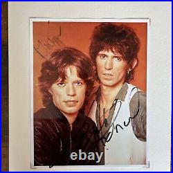 RARE MICK JAGGER & KEITH RICHARDS SIGNED 8x10 PHOTO AUTOGRAPH THE ROLLING STONES