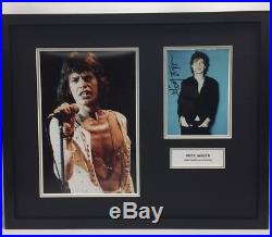RARE Mick Jagger The Rolling Stones Signed Photo Display + COA AUTOGRAPH FRAMED