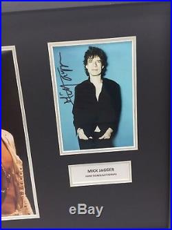 RARE Mick Jagger The Rolling Stones Signed Photo Display + COA AUTOGRAPH FRAMED