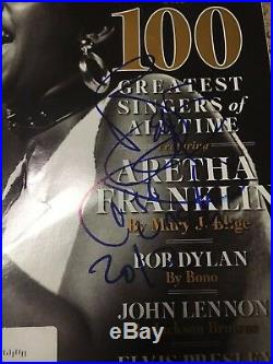 RARE Only One on EBAY signed Aretha Franklin Rolling Stone Magazine Autograph