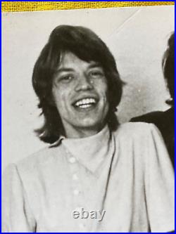 RARE PHOTO FARABOLA Rolling Stones with Mick Jagger's Signature 1970's