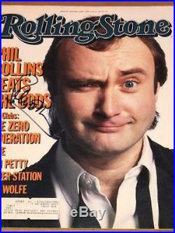RARE Phil Collins Autographed Signed Rolling Stone Magazine GENESIS