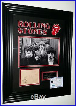 RARE ROLLING STONES Signed Autograph Photo Picture Display Inc MICK JAGGER