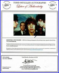 RARE! The Rolling Stones Keith Richards Hand Signed 10X8 Color Photo COA