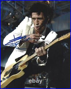 ROCK LEGEND KEITH RICHARDS THE ROLLING STONES Hand signed 8X10 photo w COA. E