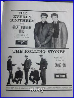 ROLLING STONES 1963 UK 1st TOUR PROGRAM FULLY SIGNED AUTOGRAPHED CONCERT LP 45