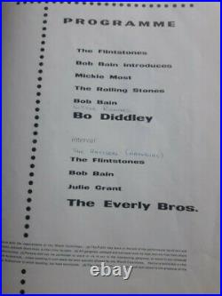 ROLLING STONES 1963 UK 1st TOUR PROGRAM FULLY SIGNED AUTOGRAPHED CONCERT LP 45