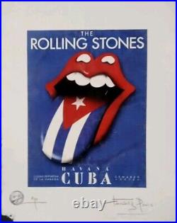 ROLLING STONES 2016 Havana Cuba Tour, Artist Proof Print, Signed Fairchild Paris