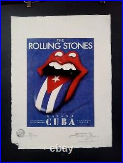 ROLLING STONES 2016 Havana Cuba Tour, Artist Proof Print, Signed Fairchild Paris