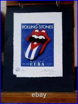 ROLLING STONES 2016 Havana Cuba Tour, Artist Proof Print, Signed Fairchild Paris