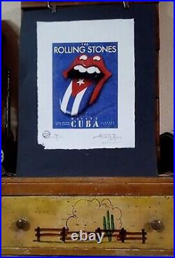 ROLLING STONES 2016 Havana Cuba Tour, Artist Proof Print, Signed Fairchild Paris