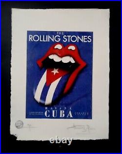 ROLLING STONES 2016 Havana Cuba Tour, Artist Proof Print, Signed Fairchild Paris