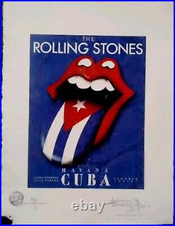 ROLLING STONES 2016 Havana Cuba Tour, Artist Proof Print, Signed Fairchild Paris