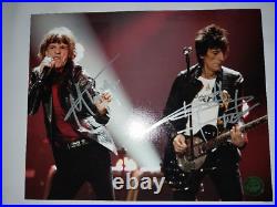 ROLLING STONES 8x10 Photo Hand-Autographed by MICK JAGGER & KEITH RICHARDS withCOA