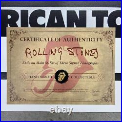 ROLLING STONES Autographed Signed American Tour 72 Poster Litho w KEITH RICHARDS