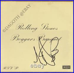 ROLLING STONES Beggars Banquet VINYL LP Charlie Watts Angie The Autograph SIGNED