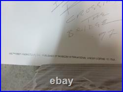 ROLLING STONES Bridges to Babylon 1997 Lithograph AUTOGRAPHED 22 X 26