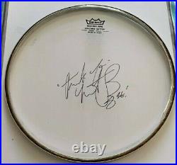 ROLLING STONES CHARLIE WATTS SIGNED DRUMHEAD 10 inch UACC RD