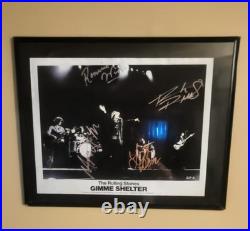 ROLLING STONES GIMME SHELTER B&W 13 X 17 Autograph