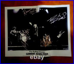 ROLLING STONES GIMME SHELTER B&W 13 X 17 Autograph