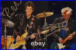 ROLLING STONES Greats WOODS/RICHARDS Personally Autographed/Signed Photo (8X10)