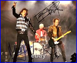 ROLLING STONES JAGGER/RICHARDS/WATTS Personally Autographed/Signed Photo (8X10)