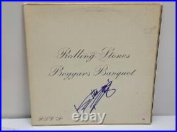 ROLLING STONES Keith Richard's Signed Autographed Beggers Banquet Vinyl Cover